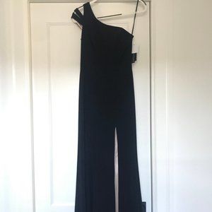 AQUA SIze 2 NWT Scuba Crepe Off-the-Shoulder Maxi Gown - Bloomingdales Exclusive
